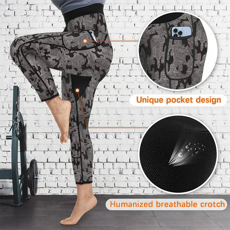 Women's Thermal Fitness Leggings Shaping leggings with a thermal effect that help intensify workouts and increase calorie burn. Comfortable, stretchy, and with a side pocket for convenience.