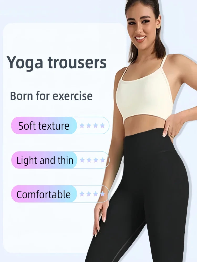 Women's Sports Yoga Leggings Seamless, high-waisted leggings with stretchy fabric that shapes the body and offers maximum comfort. Ideal for yoga, workouts, or everyday wear with style and practicality.