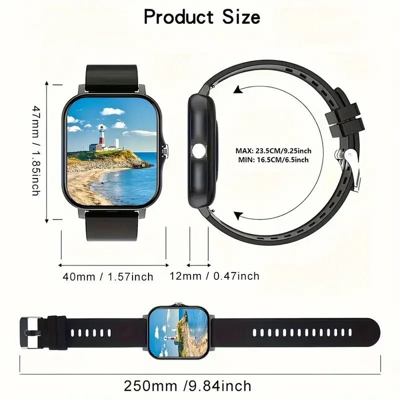 2025 Smart Watch Men Women 2.01 Inch HD Screen Answer Call Message View Sport Modes
