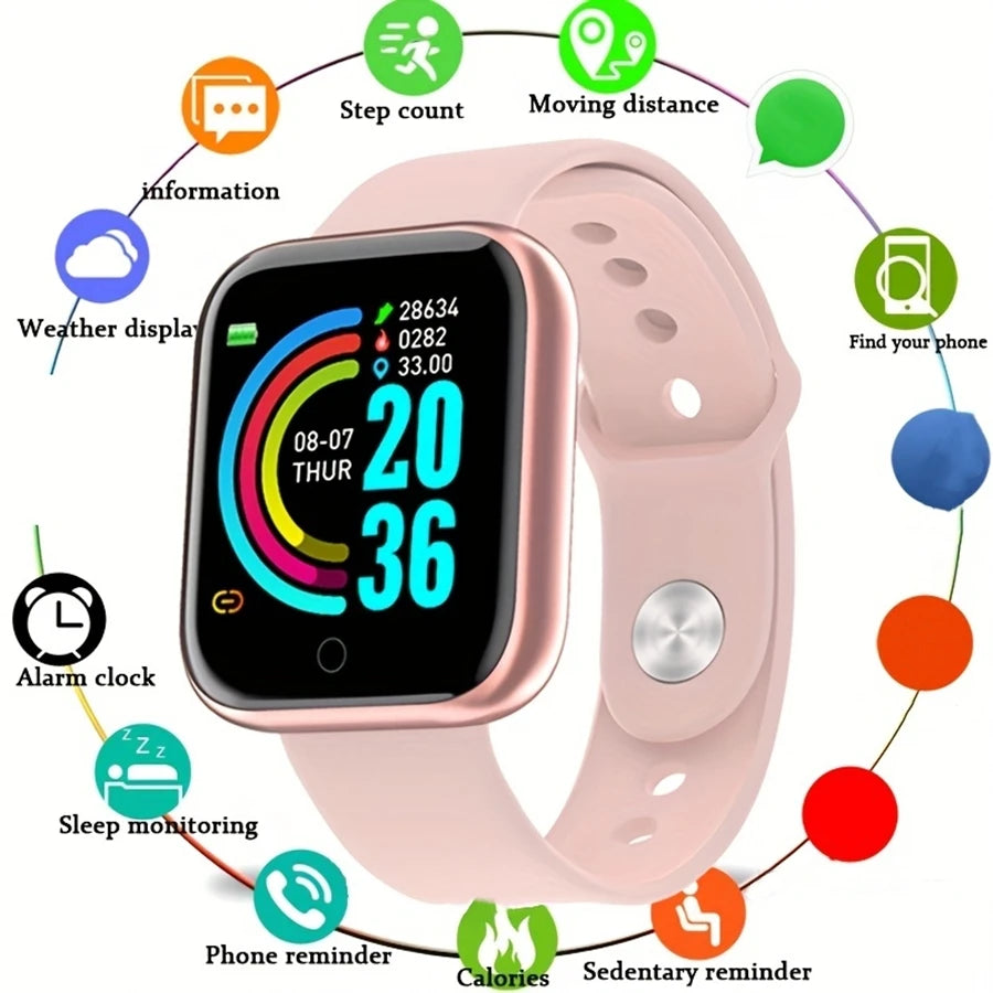 Smart Watch Men Women Wristwatch Message Fitness Tracker Electronic Watch for Android iOS