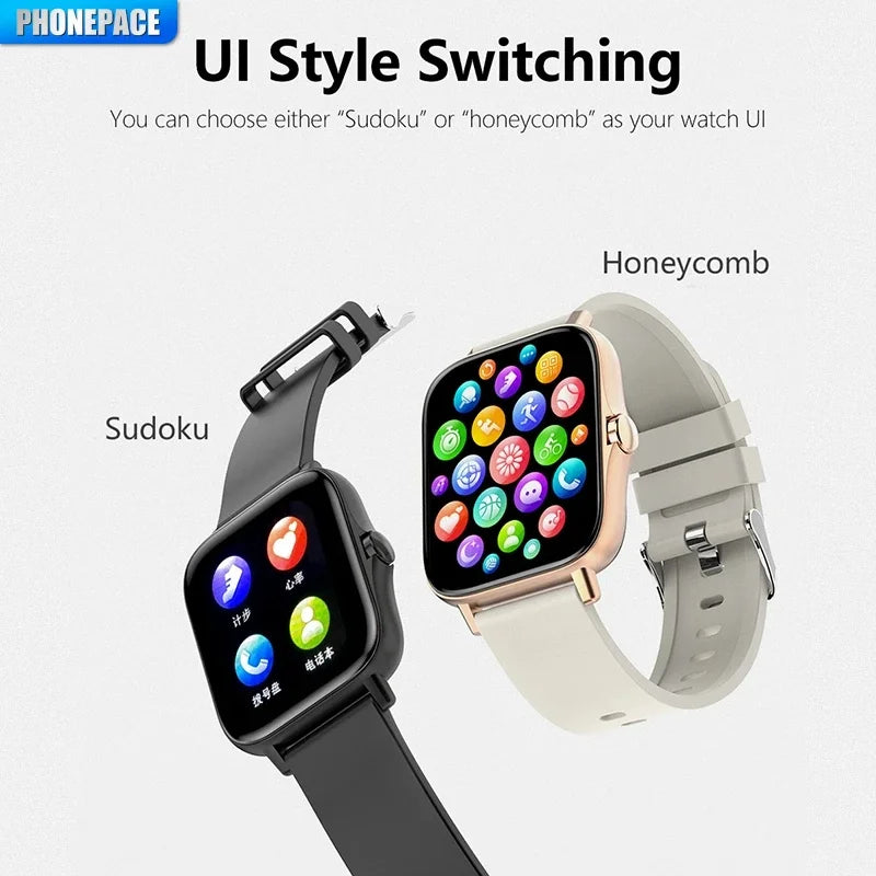 This modern smartwatch offers Bluetooth calling, music playback, and customizable watch faces. Ideal for those seeking practicality and style in their everyday lives, with colorful watch faces and smart features to make your routine easier.