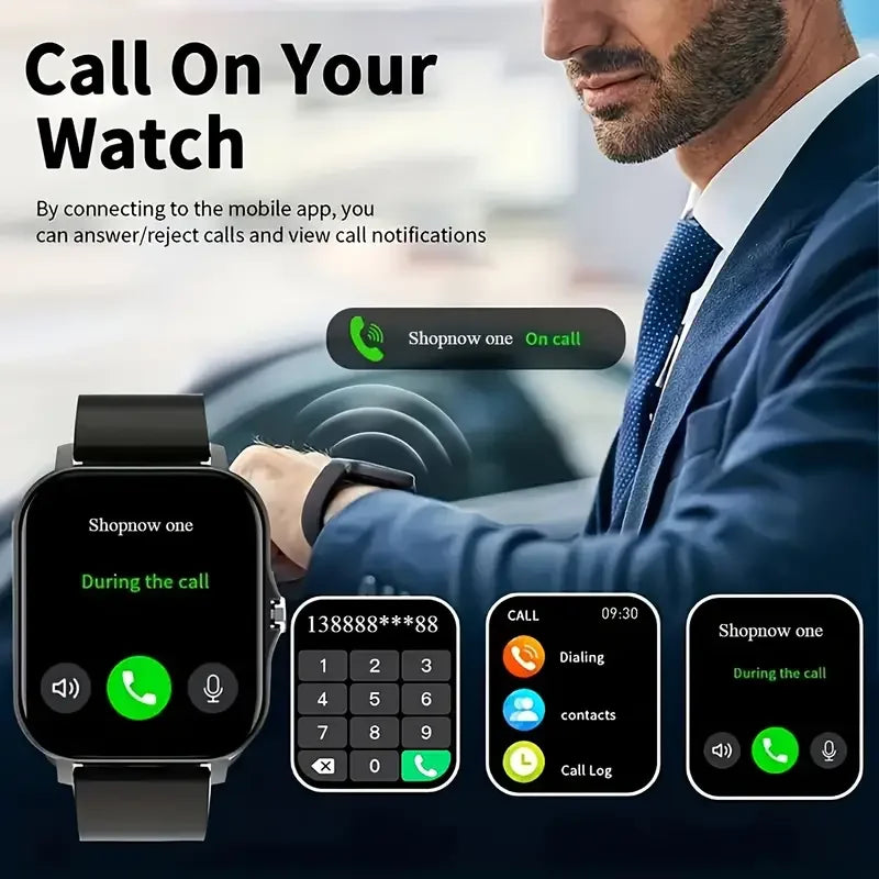 2025 Smart Watch Men Women 2.01 Inch HD Screen Answer Call Message View Sport Modes