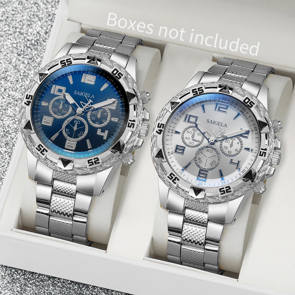 Luxury Gold Men's Watch With a sophisticated design and a gold-tone steel bracelet, this men's watch brings elegance and style to any occasion. Available with a blue or gold dial.