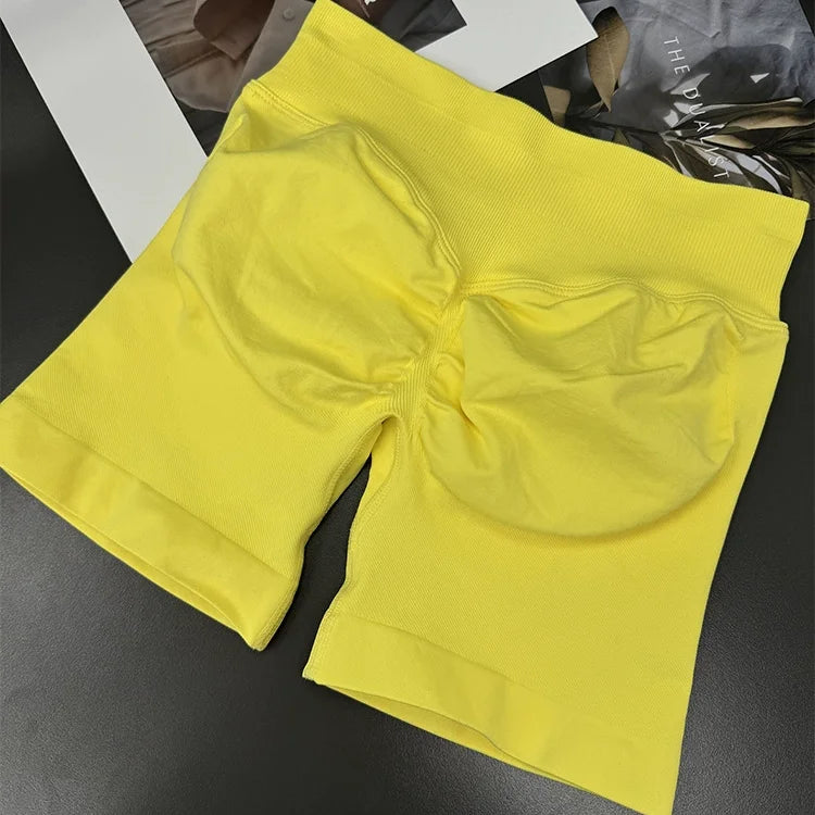 New European and American High-quality Women's Shorts Seamless Peach Hip Lift Abdominal Fitness Women's Shorts