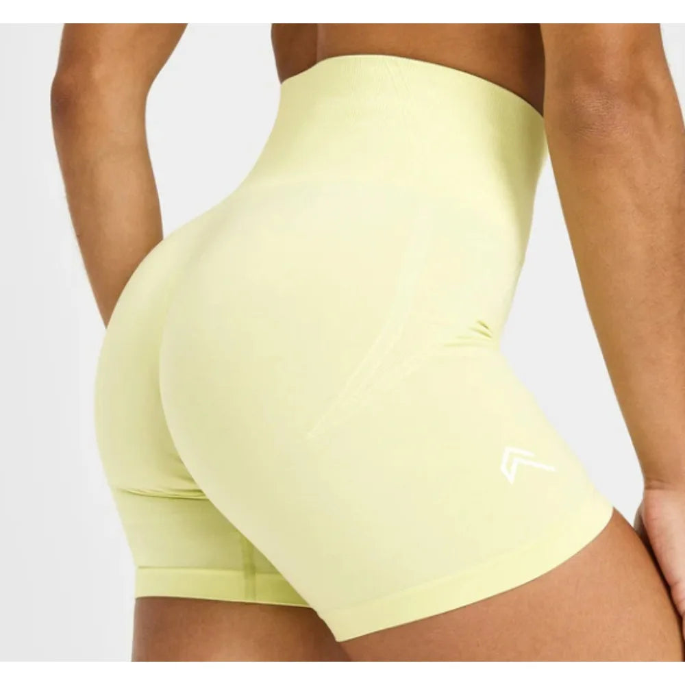 New European and American High-quality Women's Shorts Seamless Peach Hip Lift Abdominal Fitness Women's Shorts