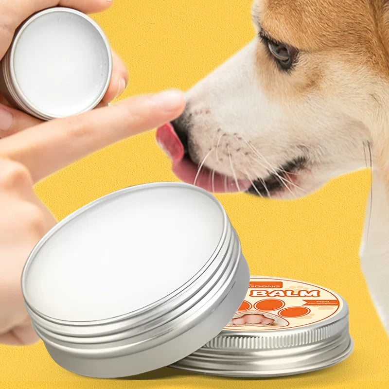 Natural moisturizing cream for dog paws, helps your pet feel more comfortable.