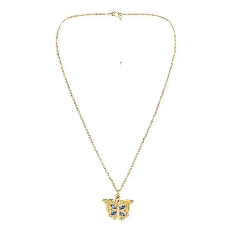 Butterfly Necklace with "I LOVE YOU" Pendant Besides its unique beauty, the pendant opens to reveal a heart with the special message "I LOVE YOU," making it the perfect gift for someone special.