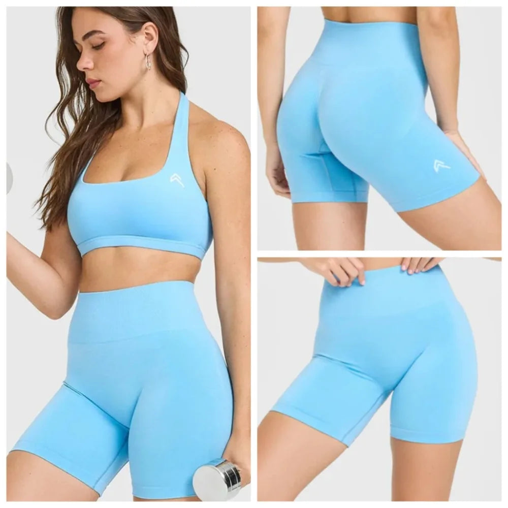 New European and American High-quality Women's Shorts Seamless Peach Hip Lift Abdominal Fitness Women's Shorts
