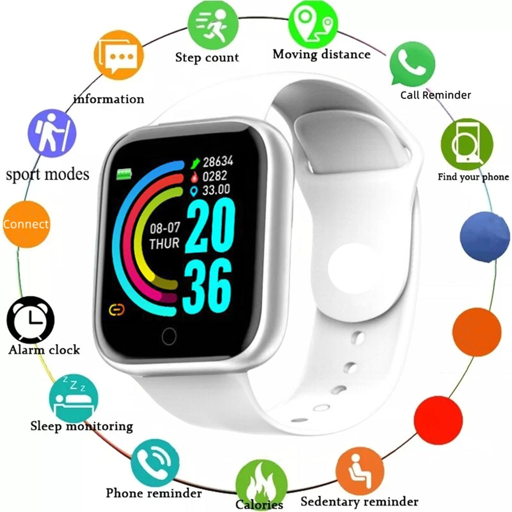 Smart Watch Men Women Wristwatch Message Fitness Tracker Electronic Watch for Android iOS