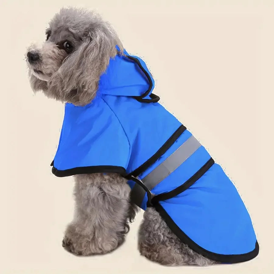 Adjustable waterproof and windproof dog raincoat, keep your 4-legged friend dry and comfortable.