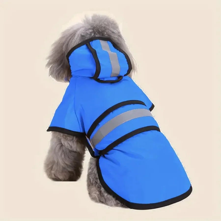 Adjustable waterproof and windproof dog raincoat, keep your 4-legged friend dry and comfortable.