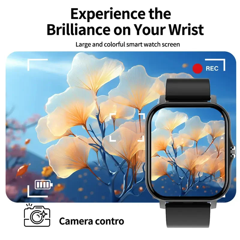 2025 Smart Watch Men Women 2.01 Inch HD Screen Answer Call Message View Sport Modes