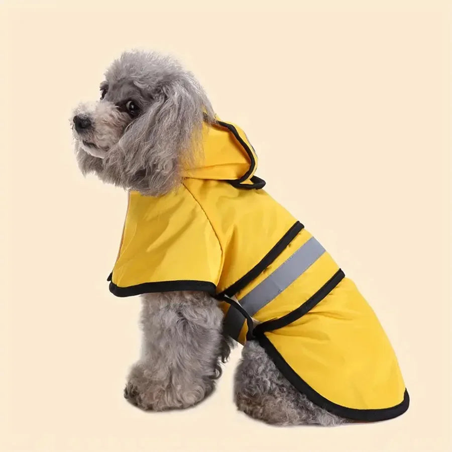 Adjustable waterproof and windproof dog raincoat, keep your 4-legged friend dry and comfortable.