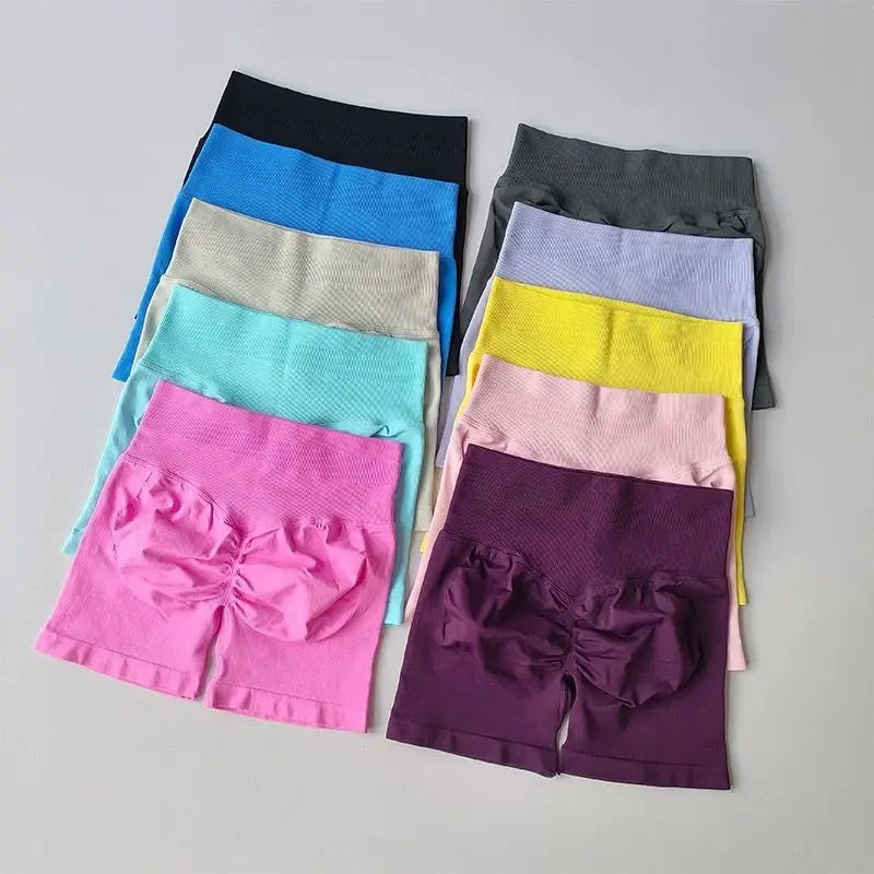 New European and American High-quality Women's Shorts Seamless Peach Hip Lift Abdominal Fitness Women's Shorts