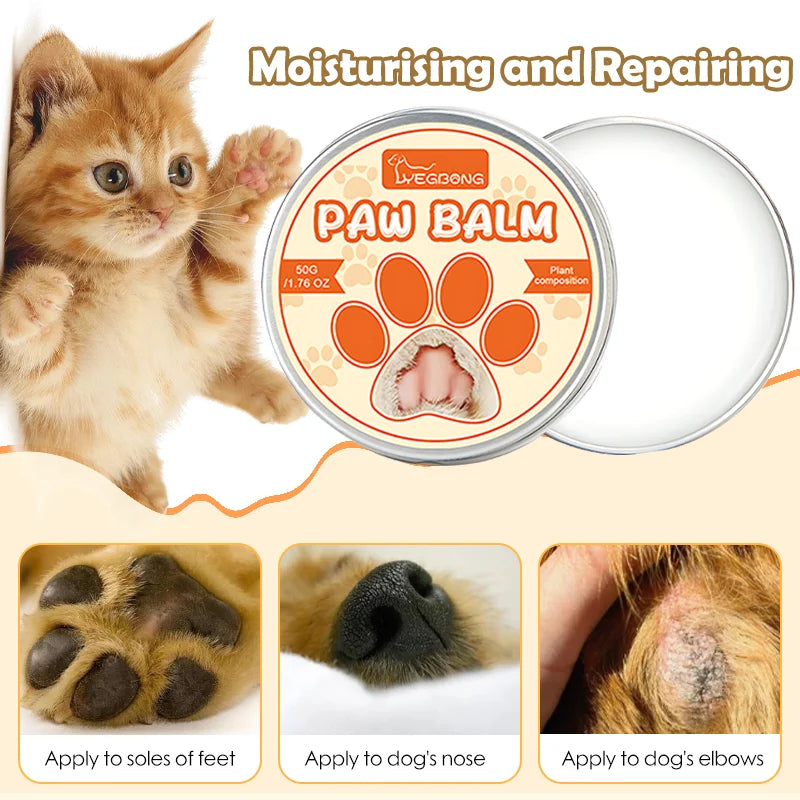 Natural moisturizing cream for dog paws, helps your pet feel more comfortable.