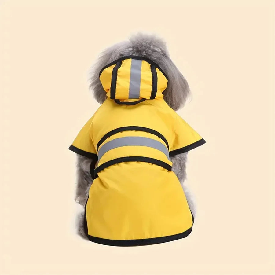 Adjustable waterproof and windproof dog raincoat, keep your 4-legged friend dry and comfortable.