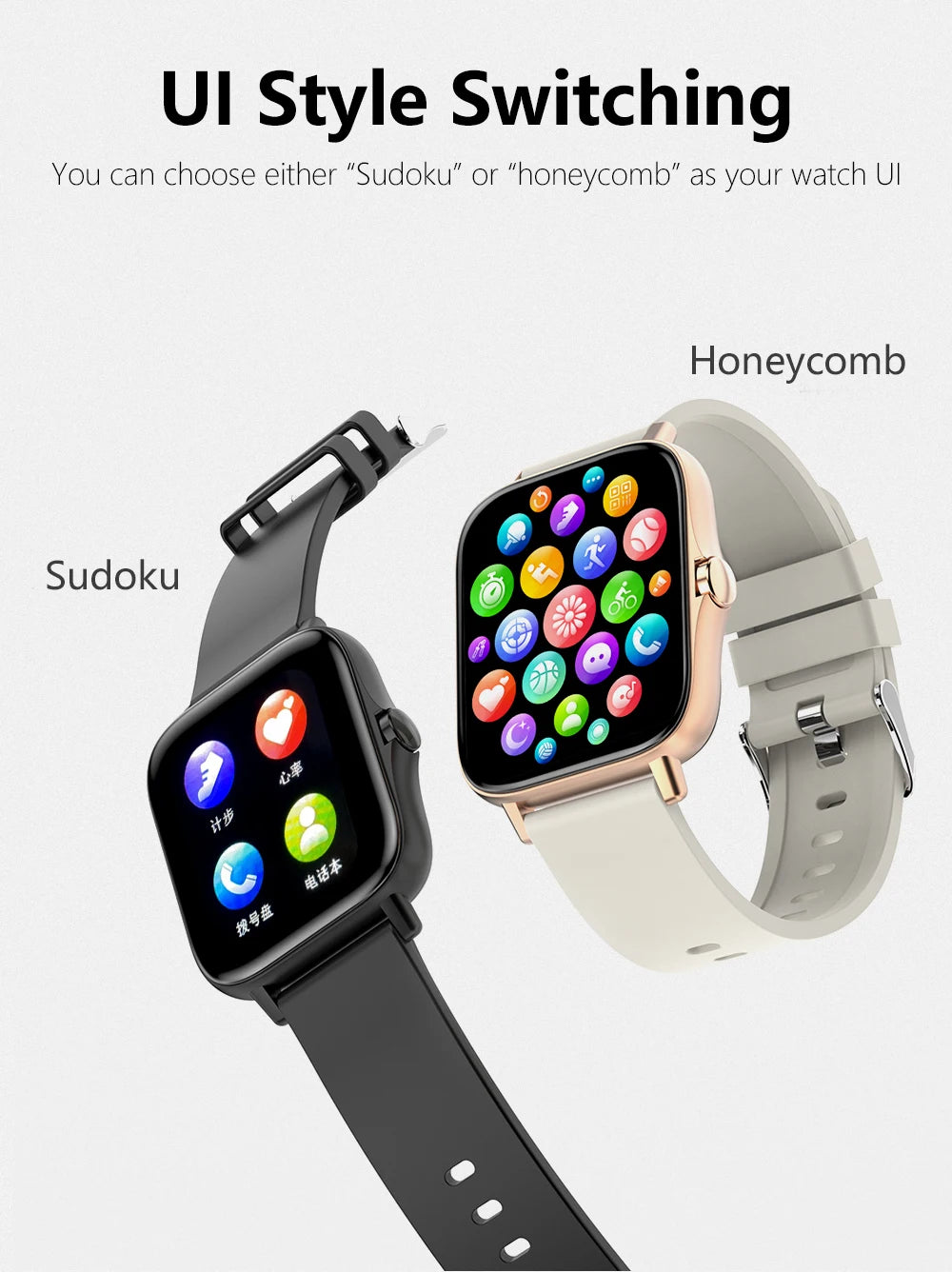 This modern smartwatch offers Bluetooth calling, music playback, and customizable watch faces. Ideal for those seeking practicality and style in their everyday lives, with colorful watch faces and smart features to make your routine easier.