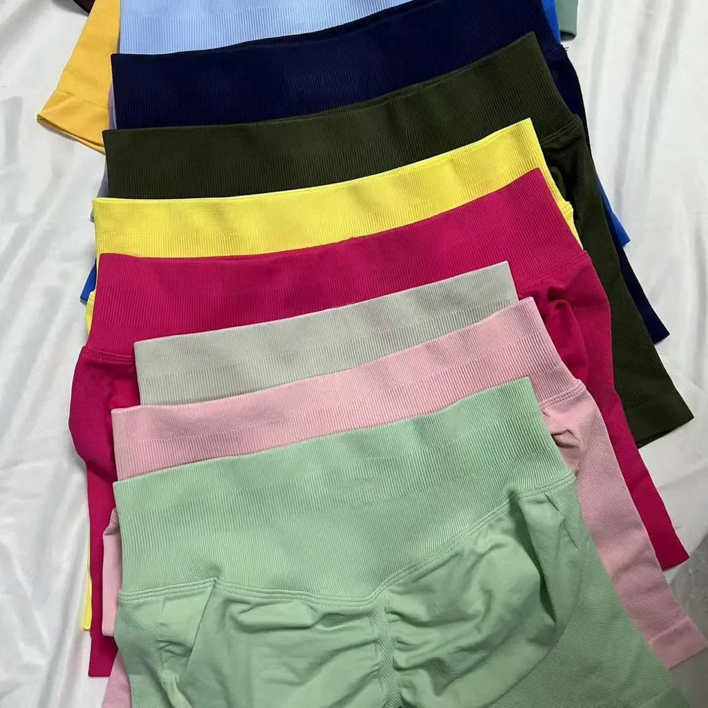 New European and American High-quality Women's Shorts Seamless Peach Hip Lift Abdominal Fitness Women's Shorts