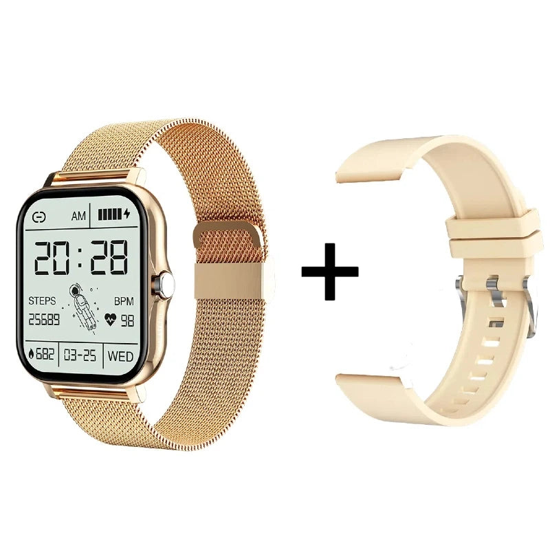 This modern smartwatch offers Bluetooth calling, music playback, and customizable watch faces. Ideal for those seeking practicality and style in their everyday lives, with colorful watch faces and smart features to make your routine easier.