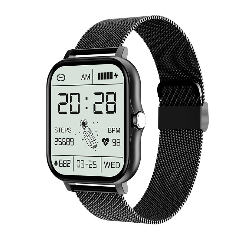 This modern smartwatch offers Bluetooth calling, music playback, and customizable watch faces. Ideal for those seeking practicality and style in their everyday lives, with colorful watch faces and smart features to make your routine easier.
