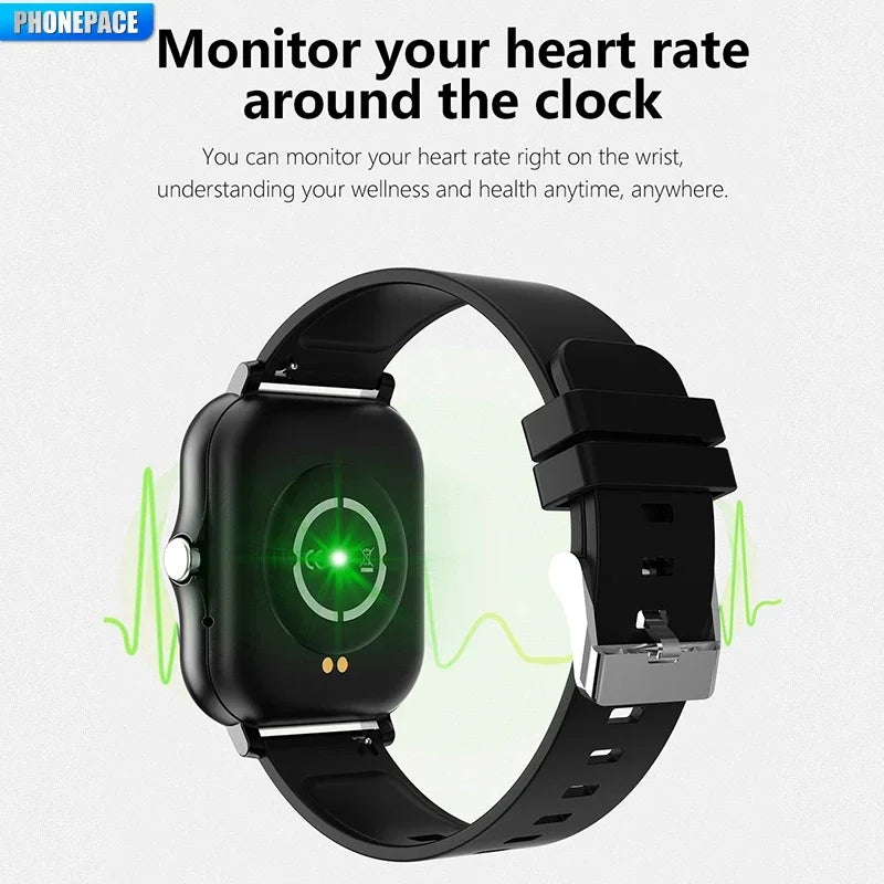 This modern smartwatch offers Bluetooth calling, music playback, and customizable watch faces. Ideal for those seeking practicality and style in their everyday lives, with colorful watch faces and smart features to make your routine easier.