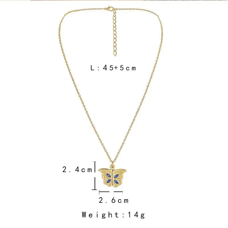 Butterfly Necklace with "I LOVE YOU" Pendant Besides its unique beauty, the pendant opens to reveal a heart with the special message "I LOVE YOU," making it the perfect gift for someone special.