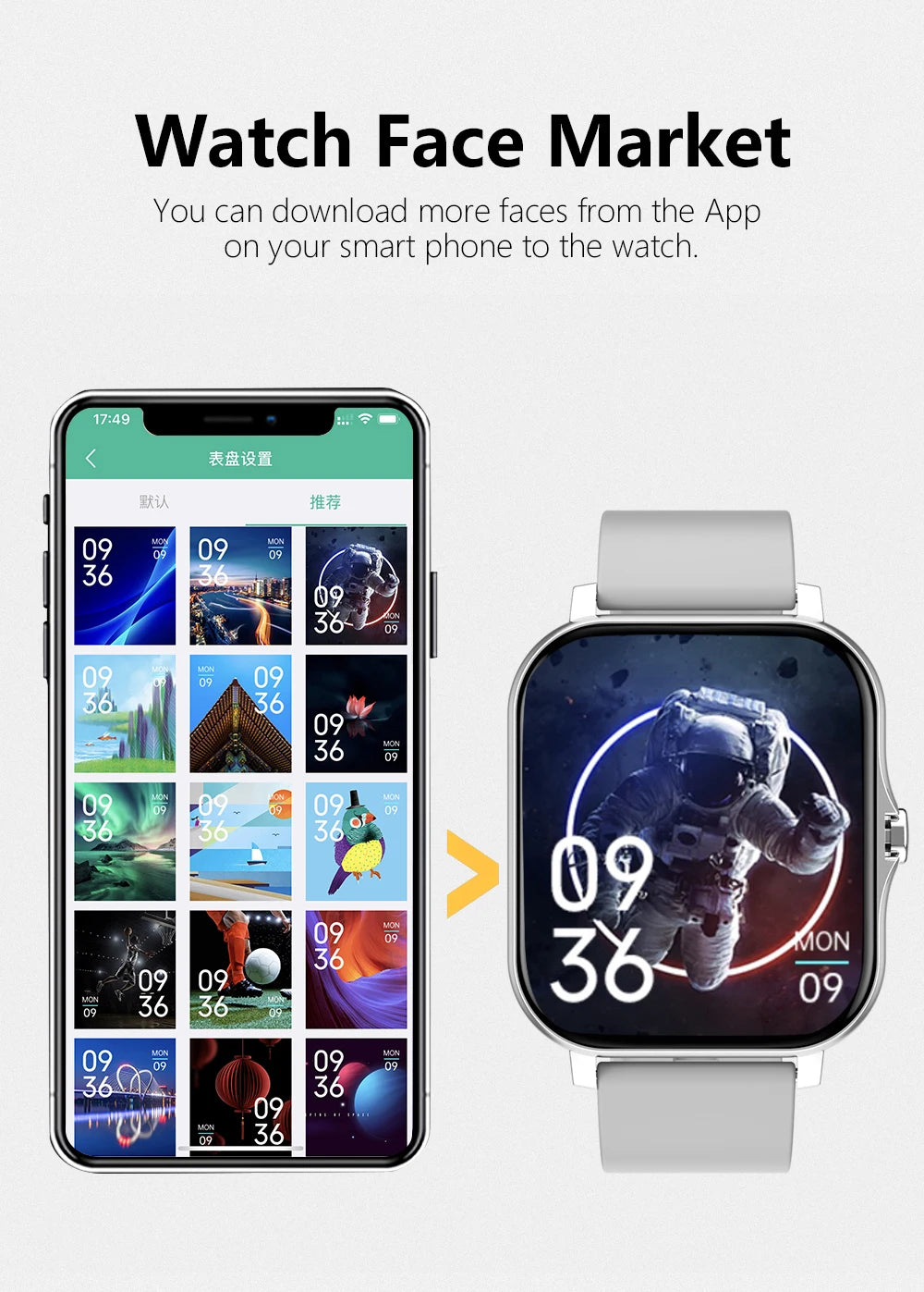 This modern smartwatch offers Bluetooth calling, music playback, and customizable watch faces. Ideal for those seeking practicality and style in their everyday lives, with colorful watch faces and smart features to make your routine easier.