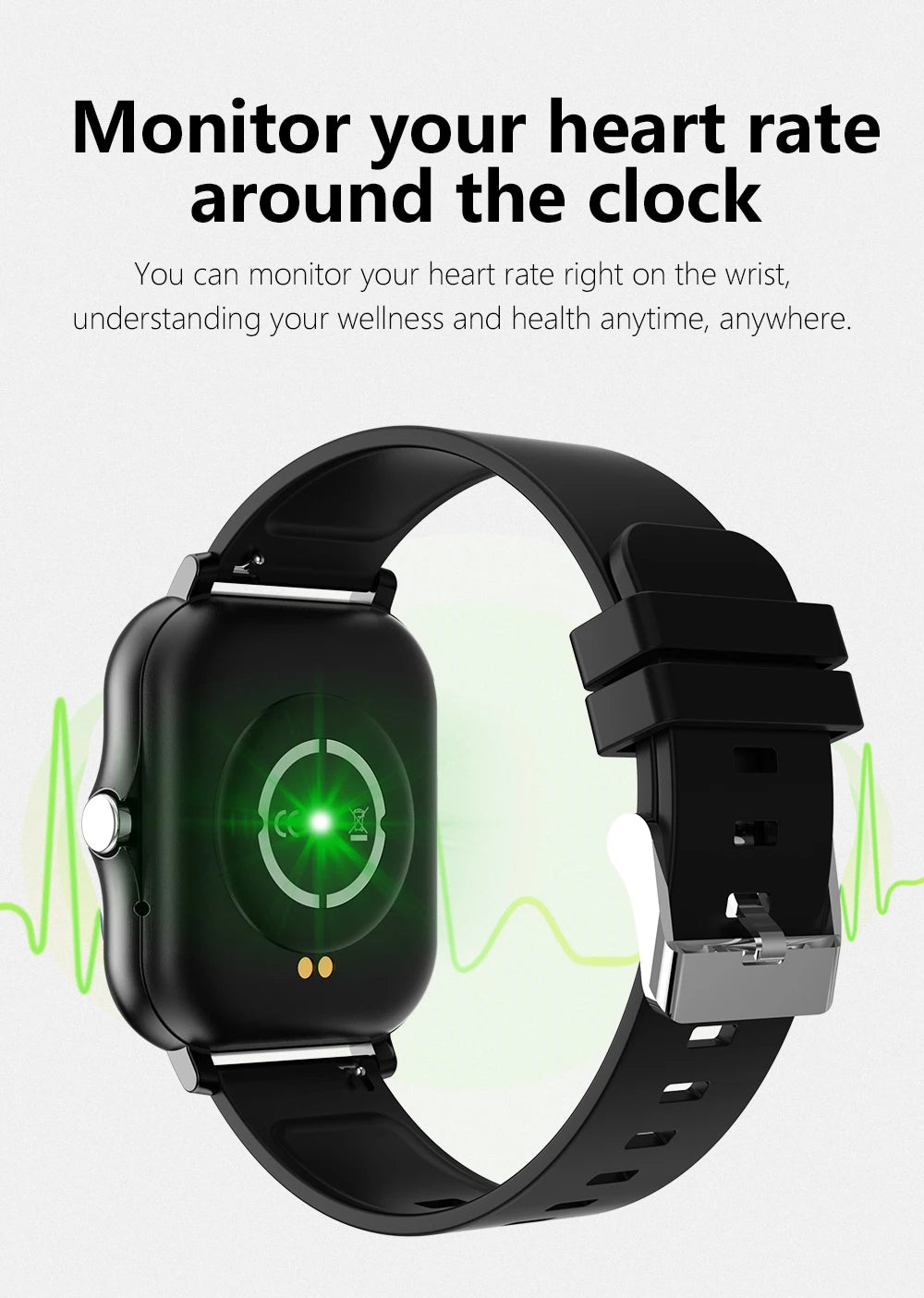 This modern smartwatch offers Bluetooth calling, music playback, and customizable watch faces. Ideal for those seeking practicality and style in their everyday lives, with colorful watch faces and smart features to make your routine easier.
