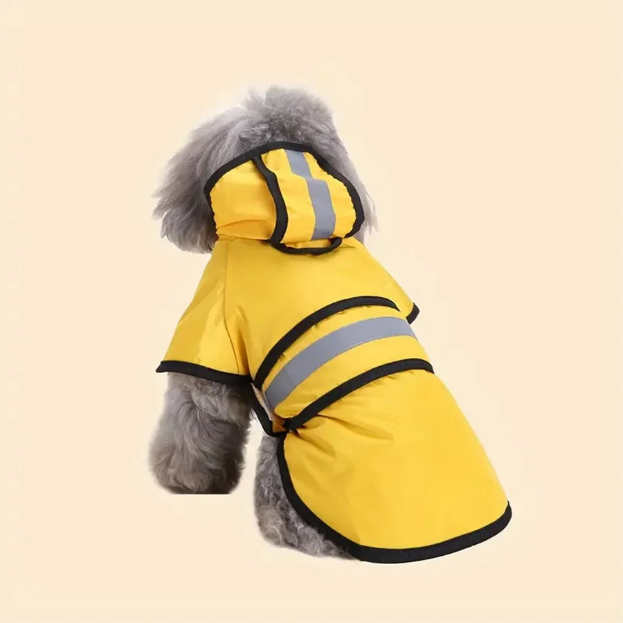 Adjustable waterproof and windproof dog raincoat, keep your 4-legged friend dry and comfortable.