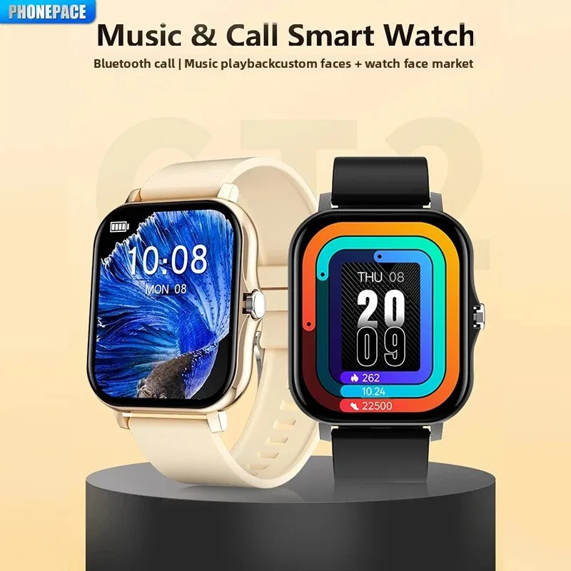 This modern smartwatch offers Bluetooth calling, music playback, and customizable watch faces. Ideal for those seeking practicality and style in their everyday lives, with colorful watch faces and smart features to make your routine easier.