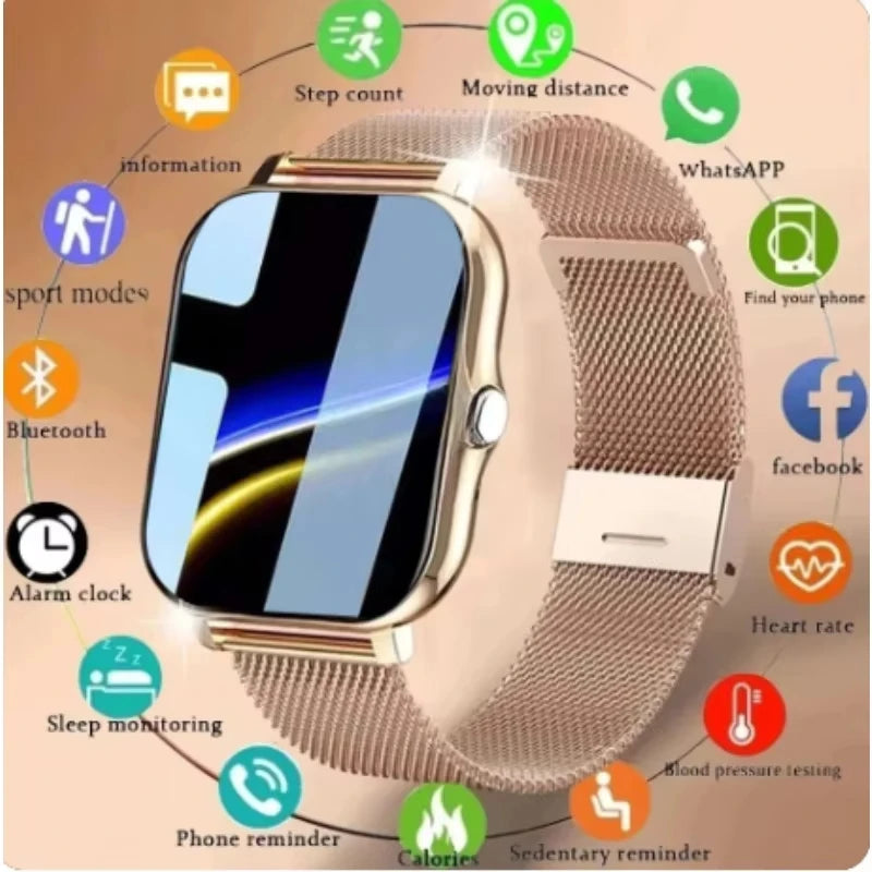 2025 Smart Watch Men Women 2.01 Inch HD Screen Answer Call Message View Sport Modes