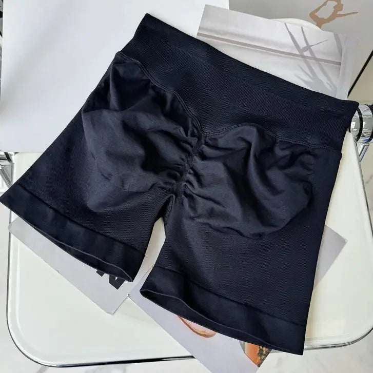 New European and American High-quality Women's Shorts Seamless Peach Hip Lift Abdominal Fitness Women's Shorts