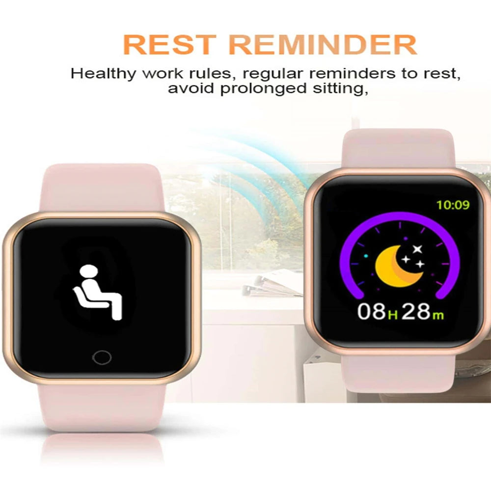 Smart Watch Men Women Wristwatch Message Fitness Tracker Electronic Watch for Android iOS