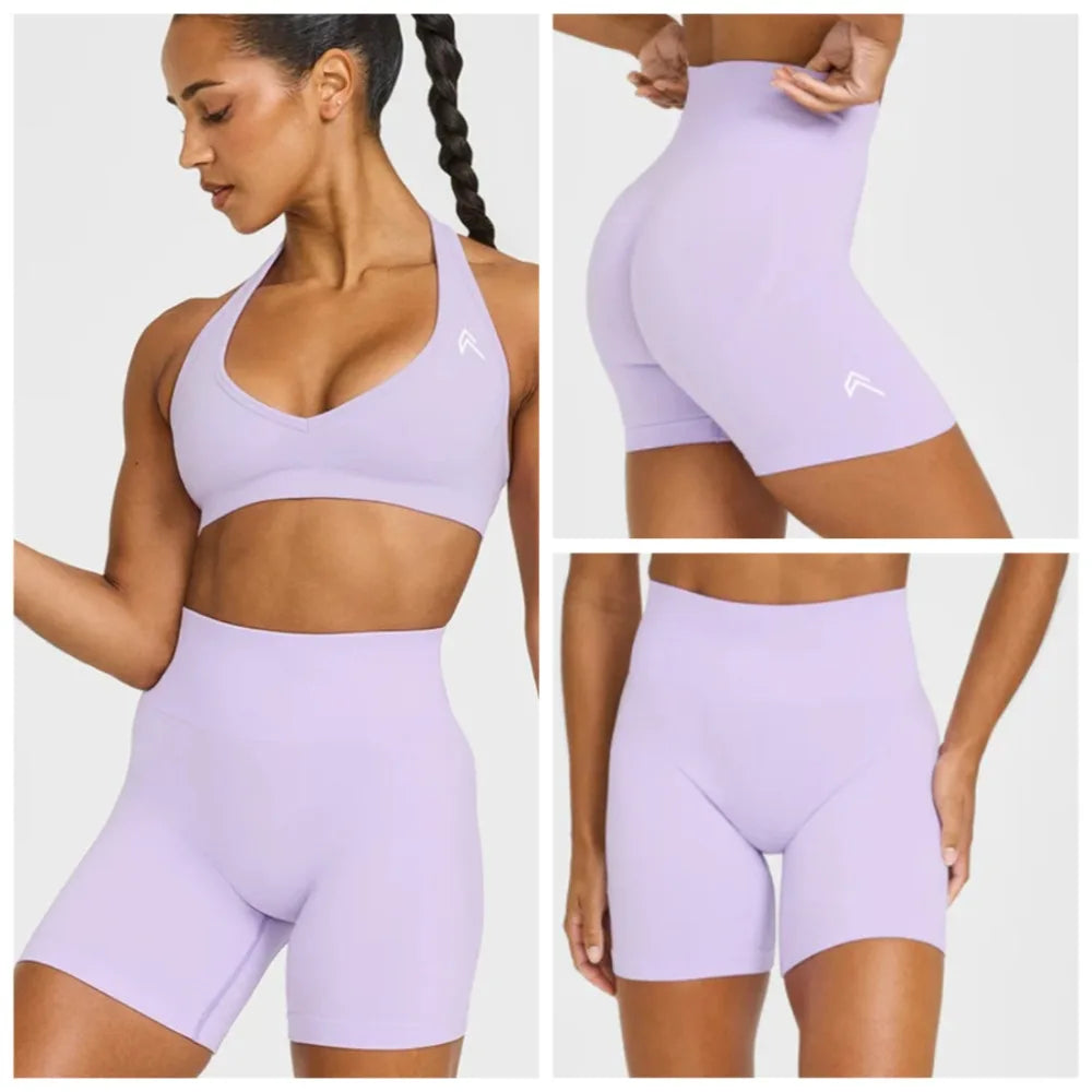 New European and American High-quality Women's Shorts Seamless Peach Hip Lift Abdominal Fitness Women's Shorts