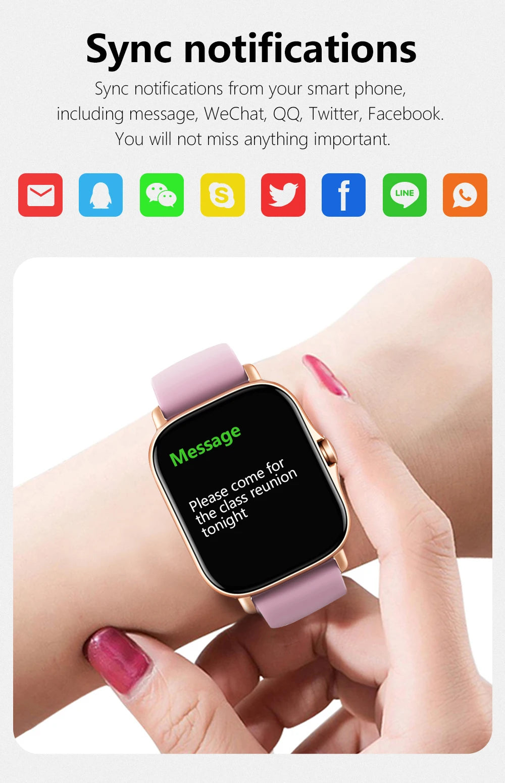 This modern smartwatch offers Bluetooth calling, music playback, and customizable watch faces. Ideal for those seeking practicality and style in their everyday lives, with colorful watch faces and smart features to make your routine easier.