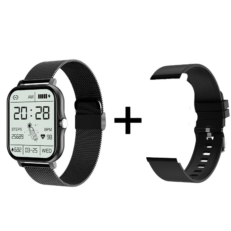 This modern smartwatch offers Bluetooth calling, music playback, and customizable watch faces. Ideal for those seeking practicality and style in their everyday lives, with colorful watch faces and smart features to make your routine easier.